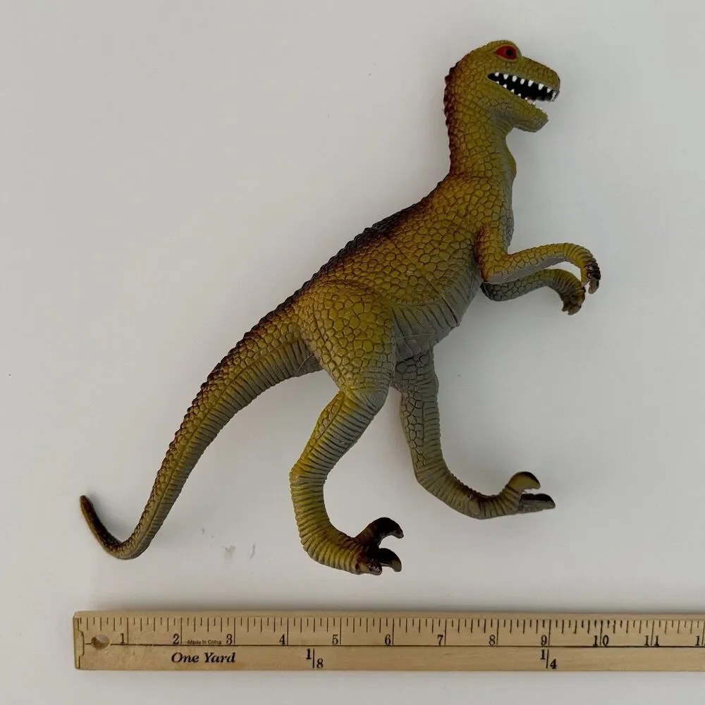 Lot of 4 Vintage Assorted Dinosaurs Plastic/Rubber Embossed - Up to 8.5